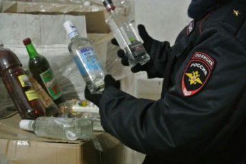 Конфискат алкоголя в Новосибирске
